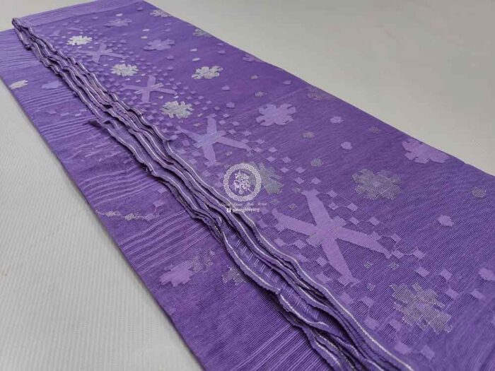 The Purple beauty - Half silk Jamdani Saree