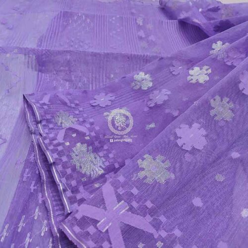 The Purple beauty - Half silk Jamdani