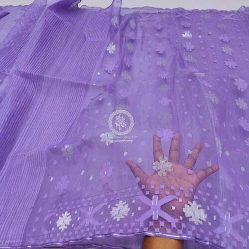 The Purple beauty - Half silk Jamdani Saree